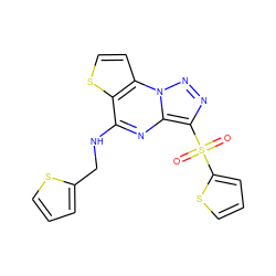 O=S(=O)(c1cccs1)c1nnn2c1nc(NCc1cccs1)c1sccc12 ZINC000095554715