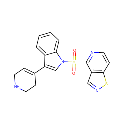 O=S(=O)(c1nccc2sncc12)n1cc(C2=CCNCC2)c2ccccc21 ZINC000028134359