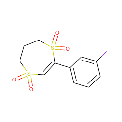 O=S1(=O)C=C(c2cccc(I)c2)S(=O)(=O)CCC1 ZINC000223067704