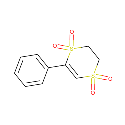 O=S1(=O)C=C(c2ccccc2)S(=O)(=O)CC1 ZINC000034113996