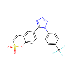 O=S1(=O)C=Cc2cc(-c3nnnn3-c3ccc(C(F)(F)F)cc3)ccc2O1 ZINC000103262766