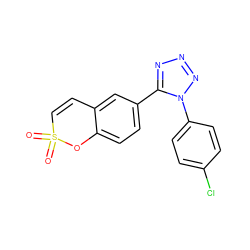 O=S1(=O)C=Cc2cc(-c3nnnn3-c3ccc(Cl)cc3)ccc2O1 ZINC000103262772