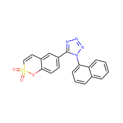 O=S1(=O)C=Cc2cc(-c3nnnn3-c3cccc4ccccc34)ccc2O1 ZINC000103262780