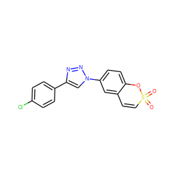 O=S1(=O)C=Cc2cc(-n3cc(-c4ccc(Cl)cc4)nn3)ccc2O1 ZINC000103241885