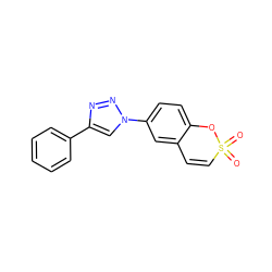 O=S1(=O)C=Cc2cc(-n3cc(-c4ccccc4)nn3)ccc2O1 ZINC000095583977