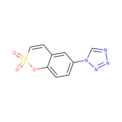 O=S1(=O)C=Cc2cc(-n3cnnn3)ccc2O1 ZINC000103262754