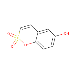 O=S1(=O)C=Cc2cc(O)ccc2O1 ZINC000095585235