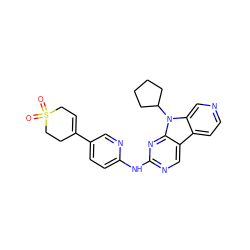 O=S1(=O)CC=C(c2ccc(Nc3ncc4c5ccncc5n(C5CCCC5)c4n3)nc2)CC1 ZINC000117688504