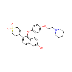 O=S1(=O)CC=C(c2ccc3cc(O)ccc3c2Oc2ccc(OCCN3CCCCC3)cc2)CC1 ZINC000028710036