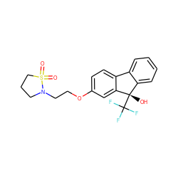 O=S1(=O)CCCN1CCOc1ccc2c(c1)[C@@](O)(C(F)(F)F)c1ccccc1-2 ZINC000143273346