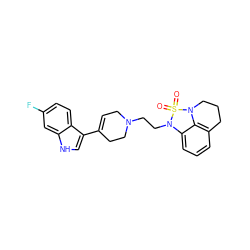 O=S1(=O)N(CCN2CC=C(c3c[nH]c4cc(F)ccc34)CC2)c2cccc3c2N1CCC3 ZINC000052569996