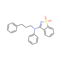 O=S1(=O)N=C(N(CCCc2ccccc2)c2ccccc2)c2ccccc21 ZINC000064549672