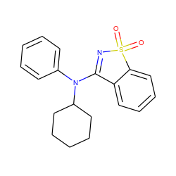 O=S1(=O)N=C(N(c2ccccc2)C2CCCCC2)c2ccccc21 ZINC000064573176