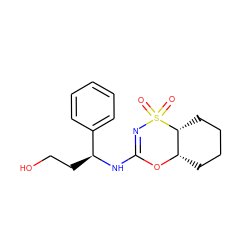 O=S1(=O)N=C(N[C@@H](CCO)c2ccccc2)O[C@H]2CCCC[C@H]21 ZINC000096273939