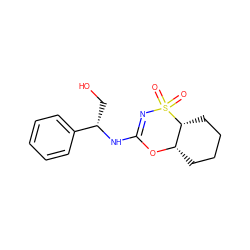 O=S1(=O)N=C(N[C@@H](CO)c2ccccc2)O[C@H]2CCCC[C@H]21 ZINC000096273940