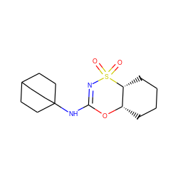 O=S1(=O)N=C(NC23CCC(CC2)CC3)O[C@H]2CCCC[C@H]21 ZINC000096273948