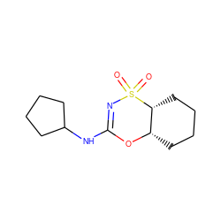 O=S1(=O)N=C(NC2CCCC2)O[C@H]2CCCC[C@H]21 ZINC000096273966