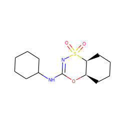 O=S1(=O)N=C(NC2CCCCC2)O[C@@H]2CCCC[C@@H]21 ZINC000096273974