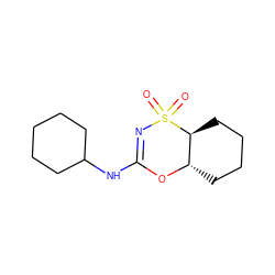 O=S1(=O)N=C(NC2CCCCC2)O[C@H]2CCCC[C@@H]21 ZINC000096273973