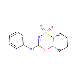 O=S1(=O)N=C(Nc2ccccc2)O[C@H]2CCCC[C@H]21 ZINC000096273963