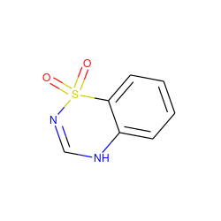 O=S1(=O)N=CNc2ccccc21 ZINC000000258057