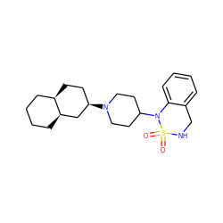 O=S1(=O)NCc2ccccc2N1C1CCN([C@@H]2CC[C@@H]3CCCC[C@@H]3C2)CC1 ZINC000028383938