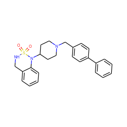 O=S1(=O)NCc2ccccc2N1C1CCN(Cc2ccc(-c3ccccc3)cc2)CC1 ZINC000028390627