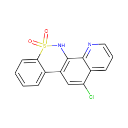 O=S1(=O)Nc2c(cc(Cl)c3cccnc23)-c2ccccc21 ZINC000013818022