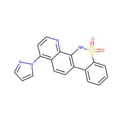 O=S1(=O)Nc2c(ccc3c(-n4cccn4)ccnc23)-c2ccccc21 ZINC000205630206