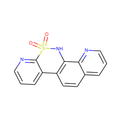 O=S1(=O)Nc2c(ccc3cccnc23)-c2cccnc21 ZINC000205639667