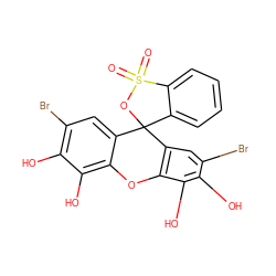 O=S1(=O)OC2(c3ccccc31)c1cc(Br)c(O)c(O)c1Oc1c2cc(Br)c(O)c1O ZINC000005641946