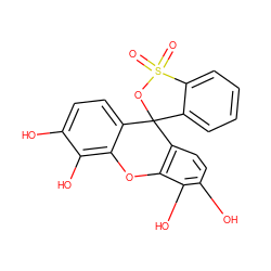 O=S1(=O)OC2(c3ccccc31)c1ccc(O)c(O)c1Oc1c2ccc(O)c1O ZINC000004521820