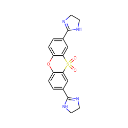 O=S1(=O)c2cc(C3=NCCN3)ccc2Oc2ccc(C3=NCCN3)cc21 ZINC000029486453