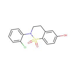 O=S1(=O)c2ccc(O)cc2CCN1c1ccccc1Cl ZINC000028570258