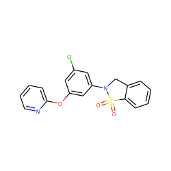 O=S1(=O)c2ccccc2CN1c1cc(Cl)cc(Oc2ccccn2)c1 ZINC001772604688