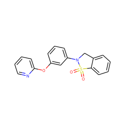 O=S1(=O)c2ccccc2CN1c1cccc(Oc2ccccn2)c1 ZINC001772581413