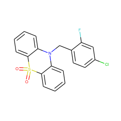 O=S1(=O)c2ccccc2N(Cc2ccc(Cl)cc2F)c2ccccc21 ZINC000006915246