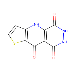 O=c1[nH][nH]c(=O)c2c(=O)c3sccc3[nH]c12 ZINC000013493864