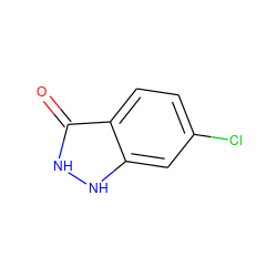 O=c1[nH][nH]c2cc(Cl)ccc12 ZINC000014983402