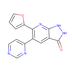 O=c1[nH][nH]c2nc(-c3ccco3)c(-c3ccncn3)cc12 ZINC000049032976