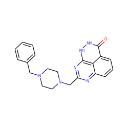 O=c1[nH][nH]c2nc(CN3CCN(Cc4ccccc4)CC3)nc3cccc1c32 ZINC000059277238