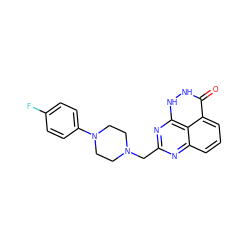 O=c1[nH][nH]c2nc(CN3CCN(c4ccc(F)cc4)CC3)nc3cccc1c32 ZINC000059276430