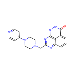 O=c1[nH][nH]c2nc(CN3CCN(c4ccncc4)CC3)nc3cccc1c32 ZINC000059277236