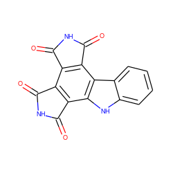 O=c1[nH]c(=O)c2c1c1[nH]c3ccccc3c1c1c(=O)[nH]c(=O)c21 ZINC000003948576