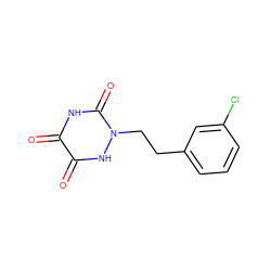 O=c1[nH]c(=O)n(CCc2cccc(Cl)c2)[nH]c1=O ZINC000143647825