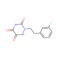 O=c1[nH]c(=O)n(CCc2cccc(F)c2)[nH]c1=O ZINC000143847166