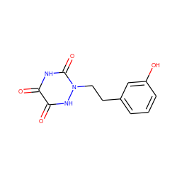 O=c1[nH]c(=O)n(CCc2cccc(O)c2)[nH]c1=O ZINC000143791127