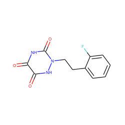 O=c1[nH]c(=O)n(CCc2ccccc2F)[nH]c1=O ZINC000143762490