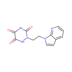 O=c1[nH]c(=O)n(CCn2ccc3cccnc32)[nH]c1=O ZINC000143796487