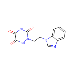 O=c1[nH]c(=O)n(CCn2cnc3ccccc32)[nH]c1=O ZINC000143914664